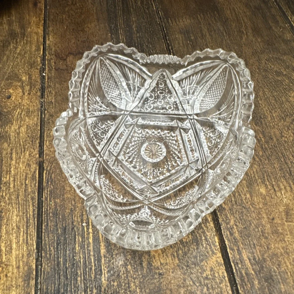 Vintage Imperial Glass‎ * Candy Dish * #212 Diamond Fans 6.5